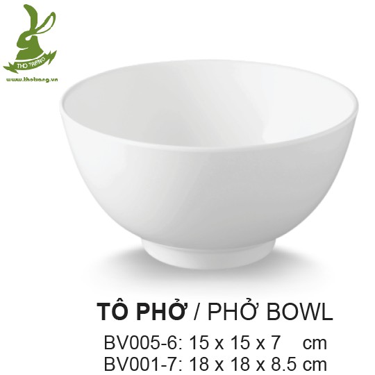 Tô Phở Nhựa Melamine Màu Trắng Srithai Superware Thái Lan | BigBuy360 - bigbuy360.vn