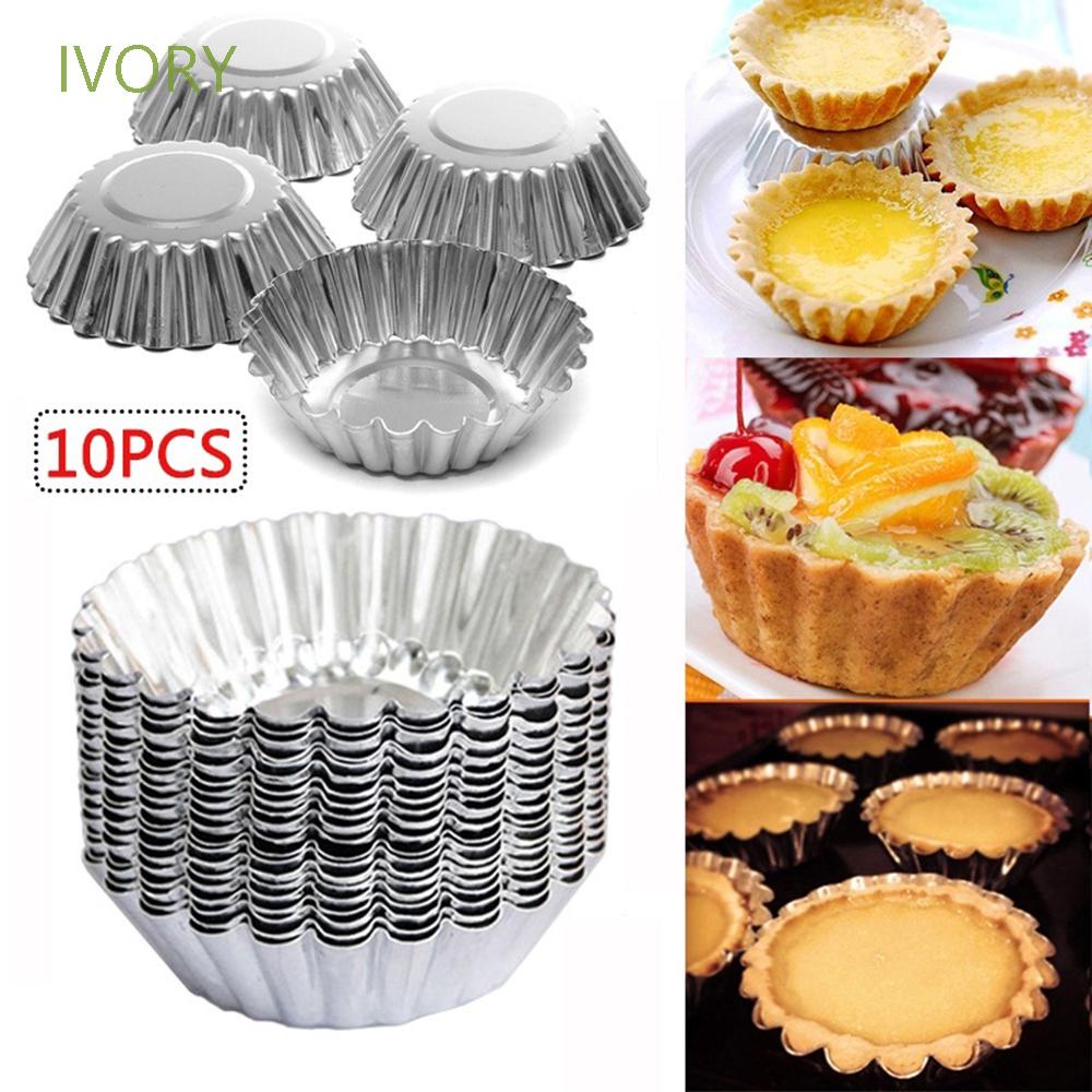 Khuôn Làm Bánh Tart Trứng Hình Bông Hoa Nhiều Màu Chống Dính Có Thể Tái Sử Dụng