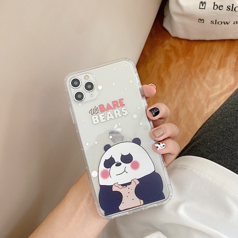 Xiaomi Mi 11 10T Pro Poco M3 X3 NFC M2 Pro Soft Transparent Case We Bear Bears Cute Cartoon Grizzly Panda Ice Fashion Thin Clear Casing Phone Cover