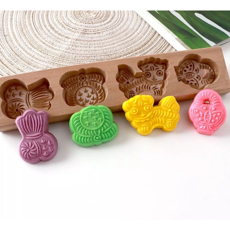 Khuôn bánh trung thu, phục linh gỗ