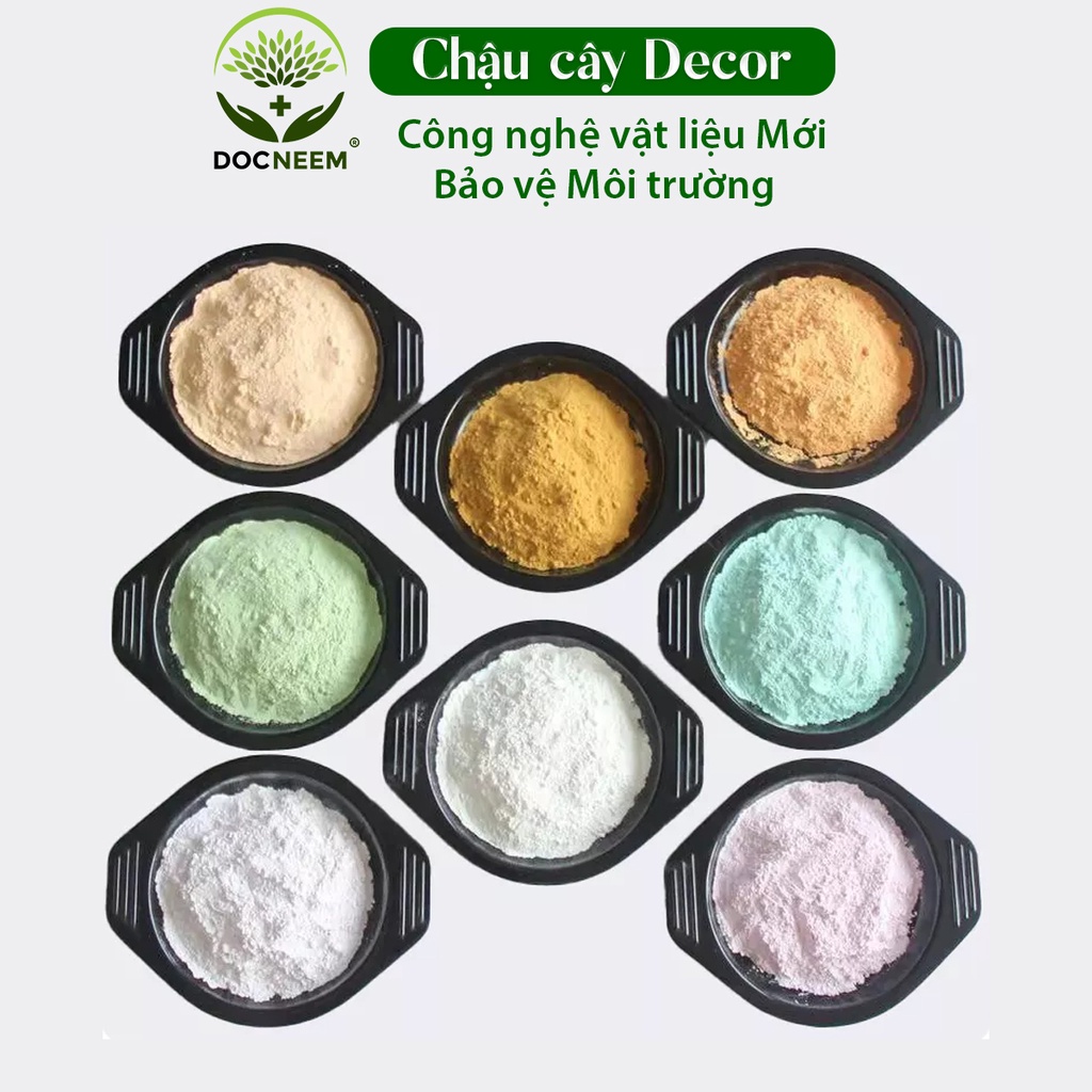 Chậu nhựa trồng cây DOCNEEM dạng mini, nhiều màu, cho sen đá, xương rồng, để bàn làm việc