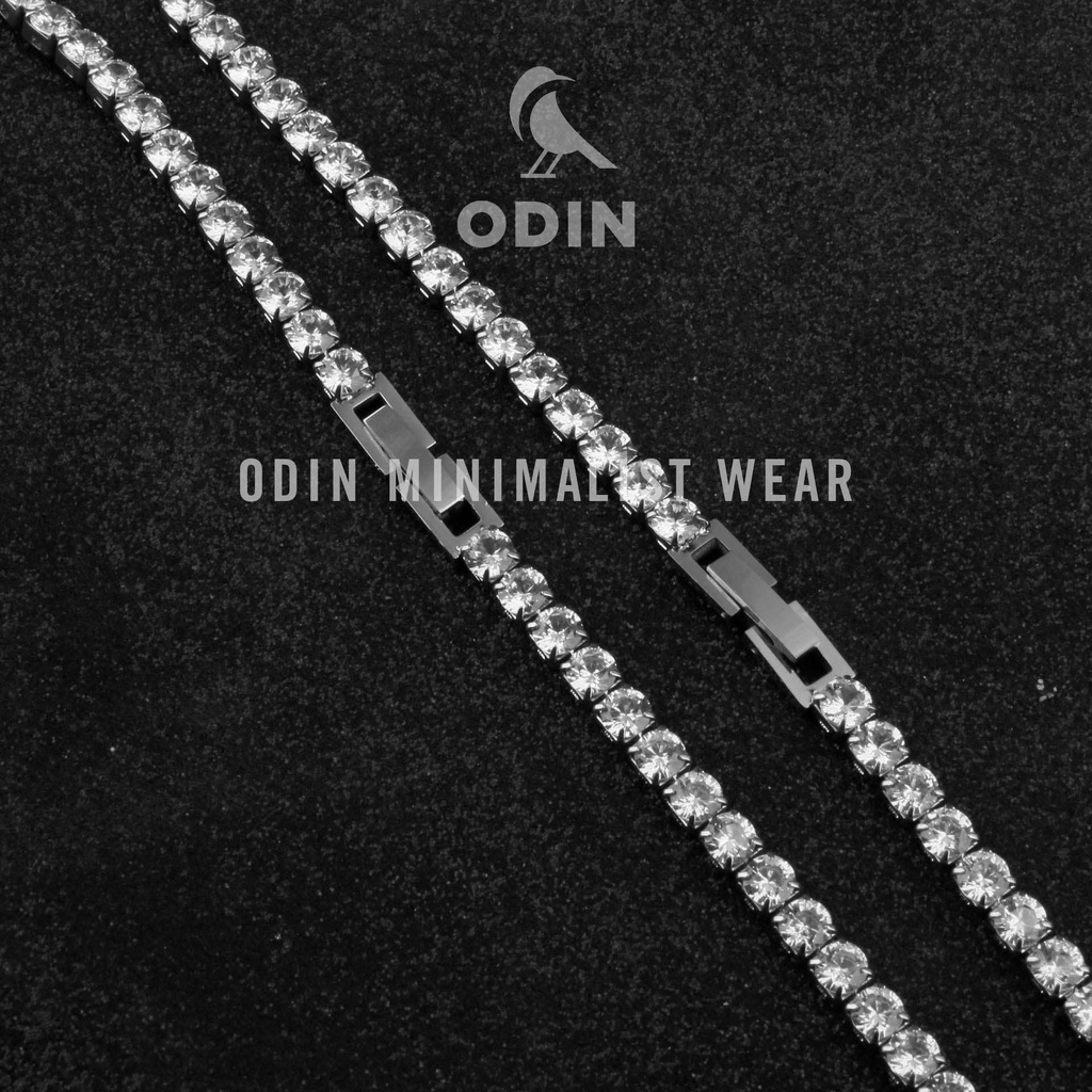 Dây chuyền Ice Tennis Bling Bling - phong cách Unisex - thép TITAN 316L Bảo hành 12 tháng