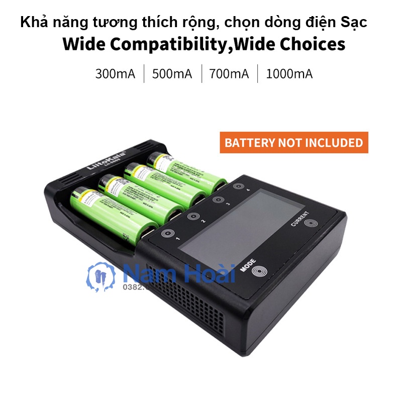 Bộ Sạc Pin Chính Hãng Liitokala Lii-500S Test Dung Lượng, Nội Trở (Kèm Nguồn Chính Hãng)