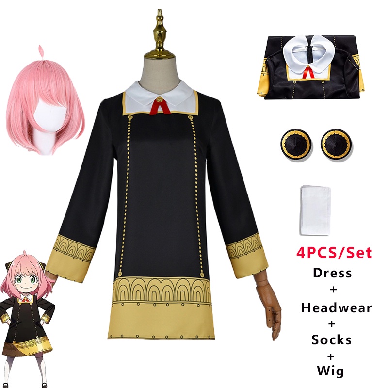 Truyện Tranh Spy X Family Anya Forger Cosplay Bộ Đồ Hóa Trang Nữ Anya Kiểu Vớ Màu Đen Dùng Hóa Trang Halloween | BigBuy360 - bigbuy360.vn