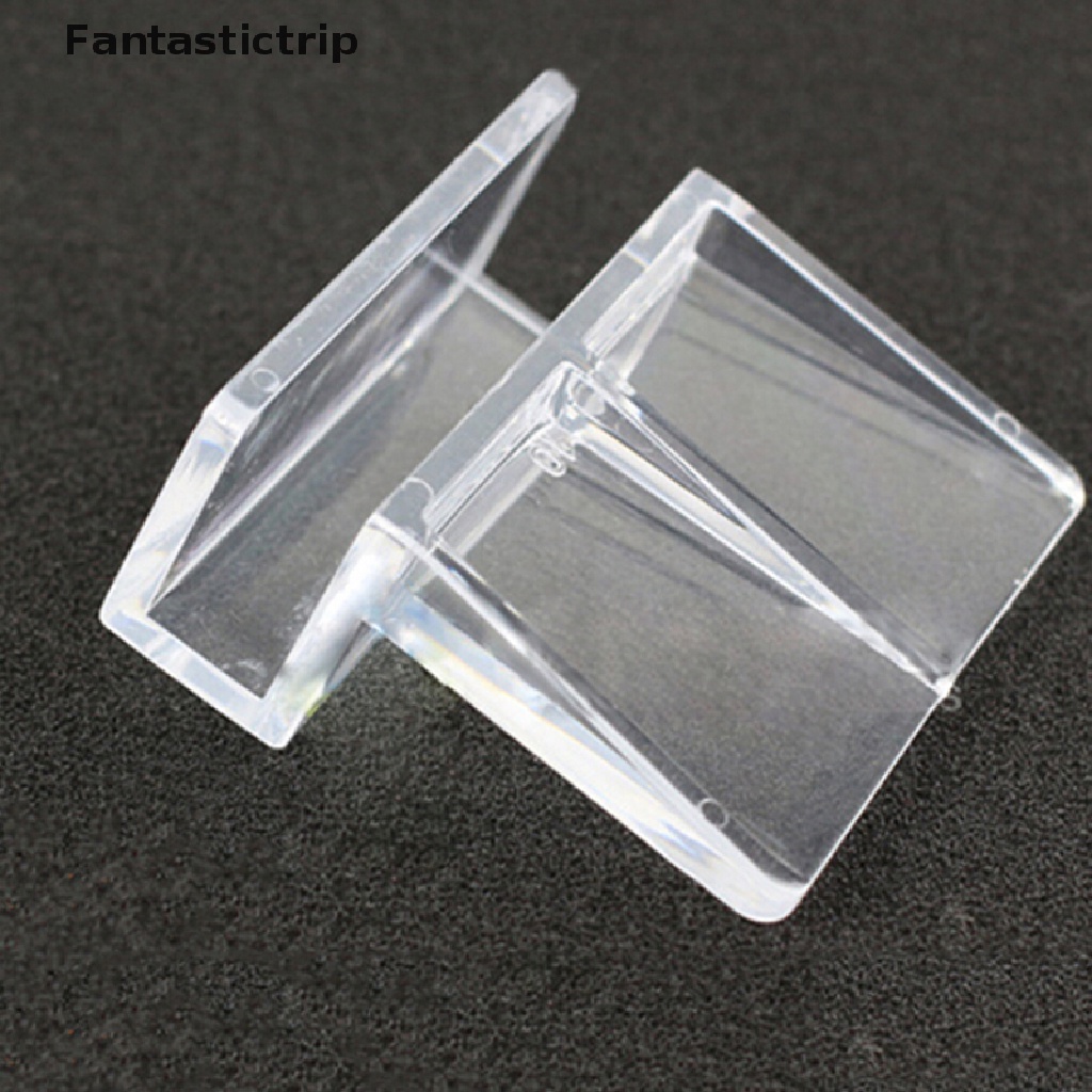 Bộ 4 Kẹp Nhựa Trong Suốt Giữ Bể Cá 6 / 8mm Kính
