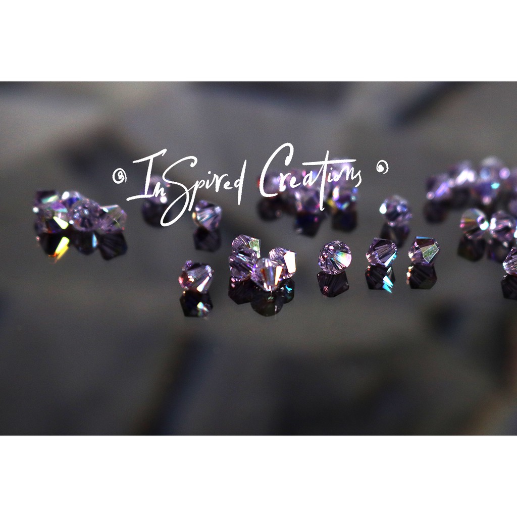 Combo 50/100 viên pha lê Swarovski nón 3/4/6ly