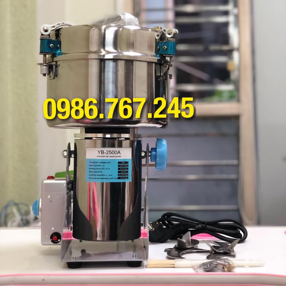 Máy xay thuốc bắc 2500g xay siêu mịn công suất lớn xay ngũ cốc xay tam thất nấm linh chi