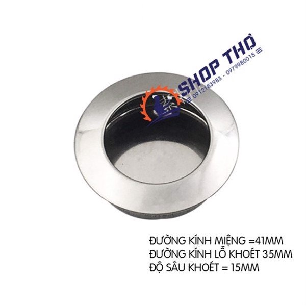 Tay kéo âm inox nội thất tròn và ô van