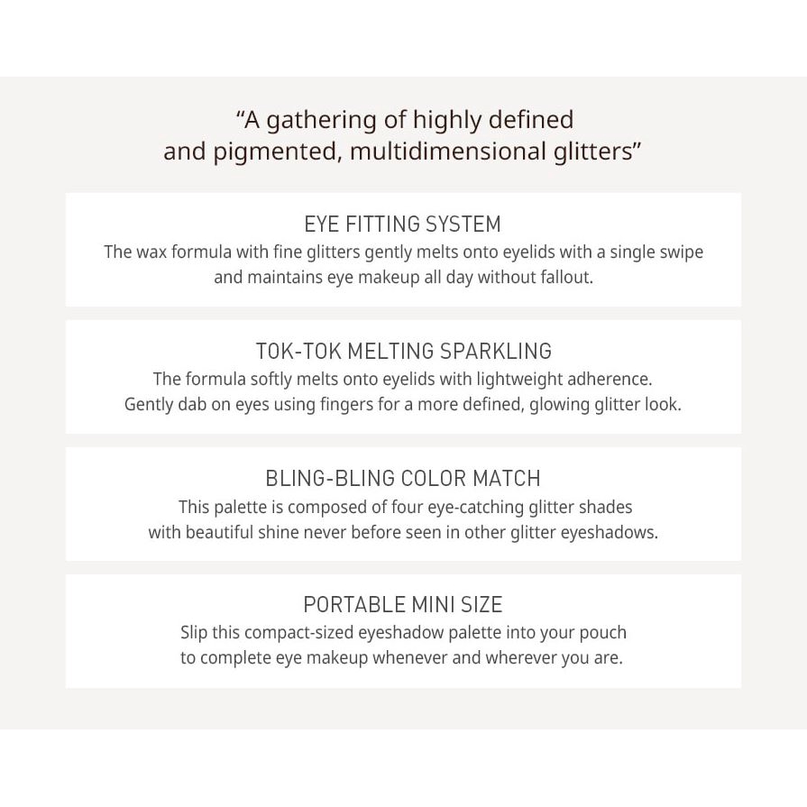 [Hàng mới về] Hộp phấn mắt 3CE hiệu ứng màu kim cương lấp lánh 3.2g | BigBuy360 - bigbuy360.vn