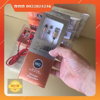 [CHÍNH HÃNG] CÁP SẠC NAM CHÂM – 3 ĐẦU SẠC : micro USB + Lightning + Tye C - DÂY DÙ BỀN ĐẸP