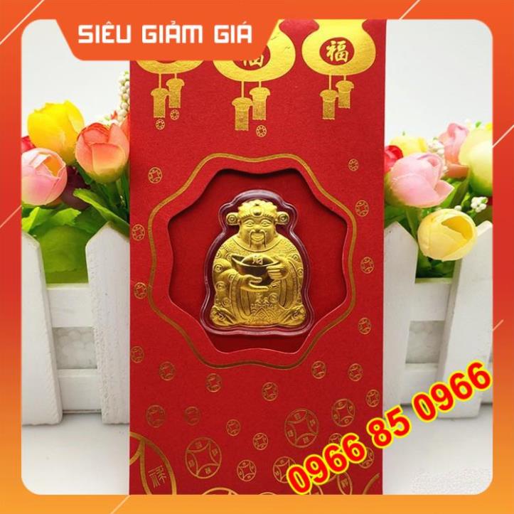 [Hàng tết] Combo 10 Bao Lì Xì Mạ Vàng Thần Tài  2023 Đài Loan