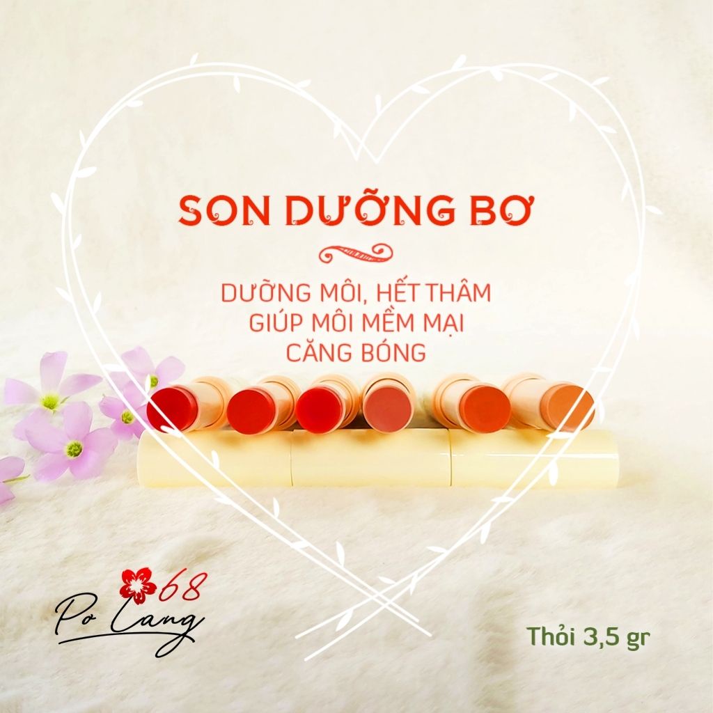 Son Dưỡng Gấc Pơ Lang Giảm Thâm Môi Giúp Môi Mềm Mại, Căng Bóng thỏi 3.5g