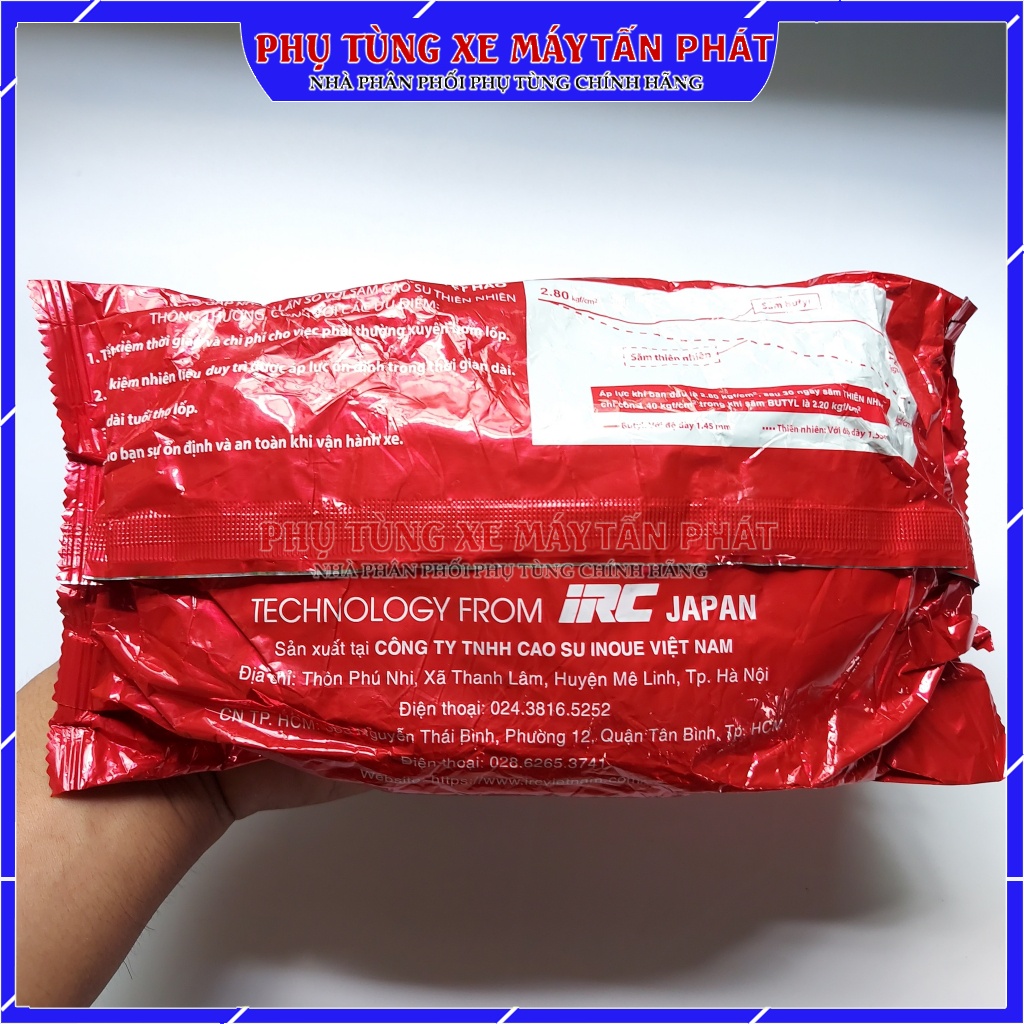 Ruột Săm Xe Máy Cao cấp IRC Nhật Bản 2.25/2.50-17 & 70/90-17 & 80/90-17 Chính Hãng