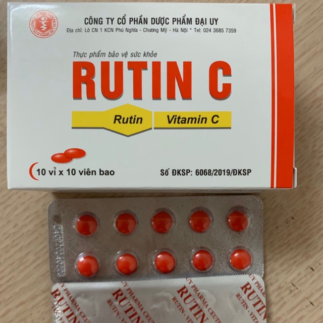 Rutin c hộp 100 viên nén - bổ sung vitamin c và rutin giúp tăng tính bền - ảnh sản phẩm 1