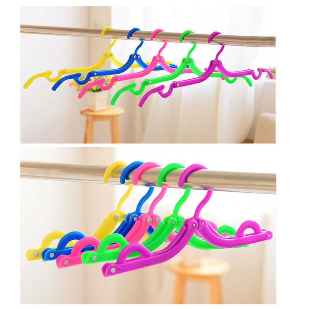 [Tổng Kho Sỉ] Móc Nhựa Treo Quần Áo Du Lịch Đa Năng Gấp Gọn - Móc Quần Áo Có Kẹp Thông Minh