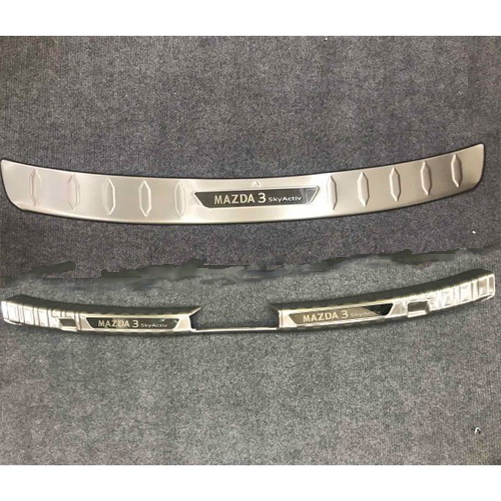 Chống trầy xước cốp dành cho xe mazda 3 2020 mẫu inox