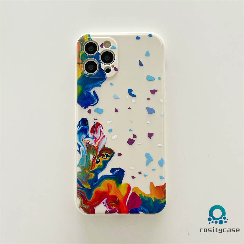 Full Cover Straight Cube Art Watercolor TPU Phone Case for  Xiaomi Redmi Note 9 8 10 10S 9 PRO MAX 9S Xiaomi Redmi POCO X3 NFC X3 PRO M3 Redmi 9 9C NFC 9A 9i 9T 9 PRO