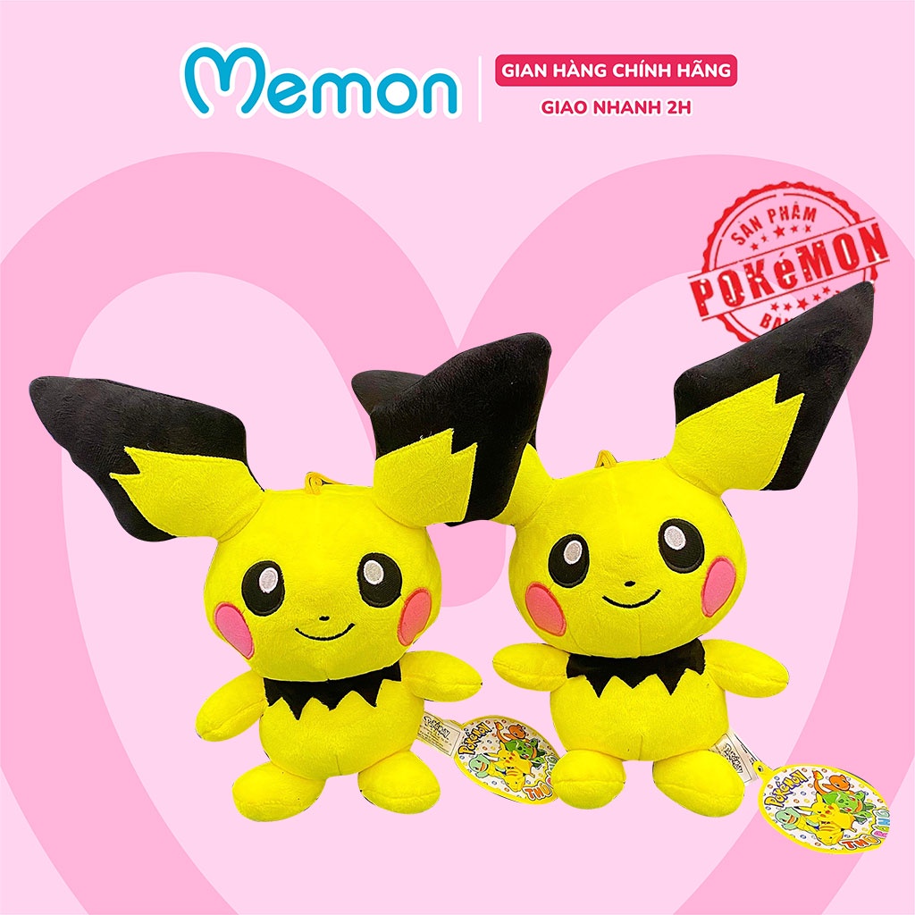 Gấu Bông Pikachu Tai Đen Pokemon Cao Cấp Memon