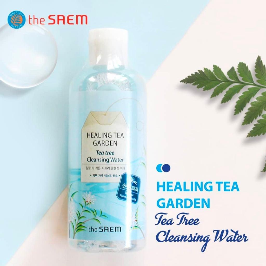 Nước Tẩy Trang Làm Sạch Da Chiết Xuất Từ Tràm Trà The Saem Healing Tea Garden Tea Tree Cleansing Water 300ml
