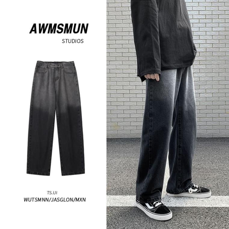 Quần Jean Nam - Baggy ống rộng nam wash 2 màu thời trang 2021 *
