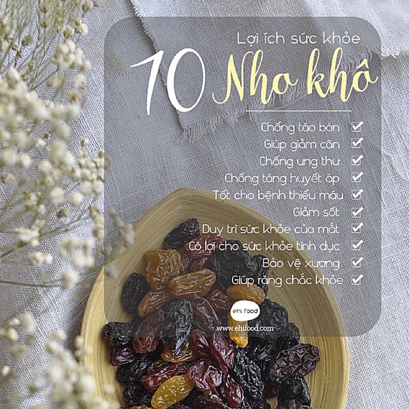 Nho khô nguyên cành Úc