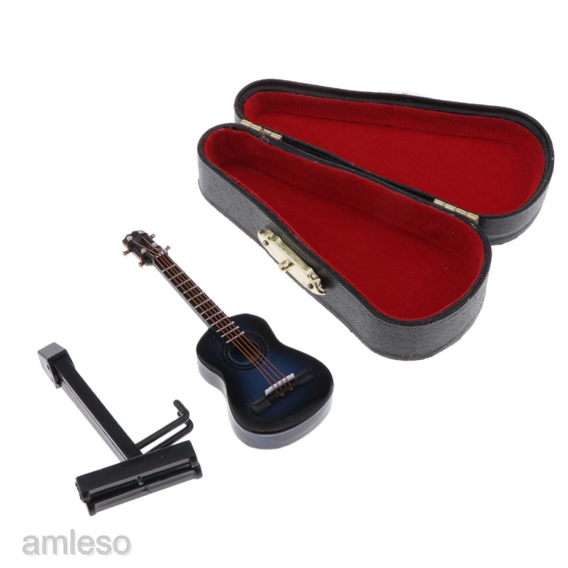 [AMLESO] 1:12 Scale Electric Guitar Model Toy Musical Instrument Music Room Ornaments