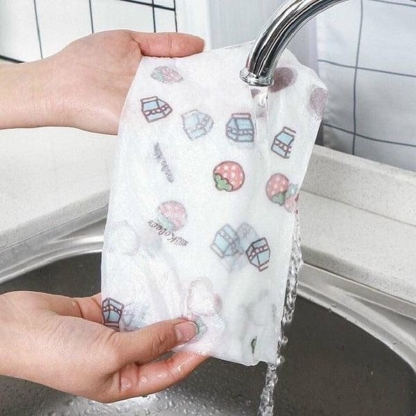 5 Cuộn giấy lau đa năng siêu thấm tái sử dụng được.