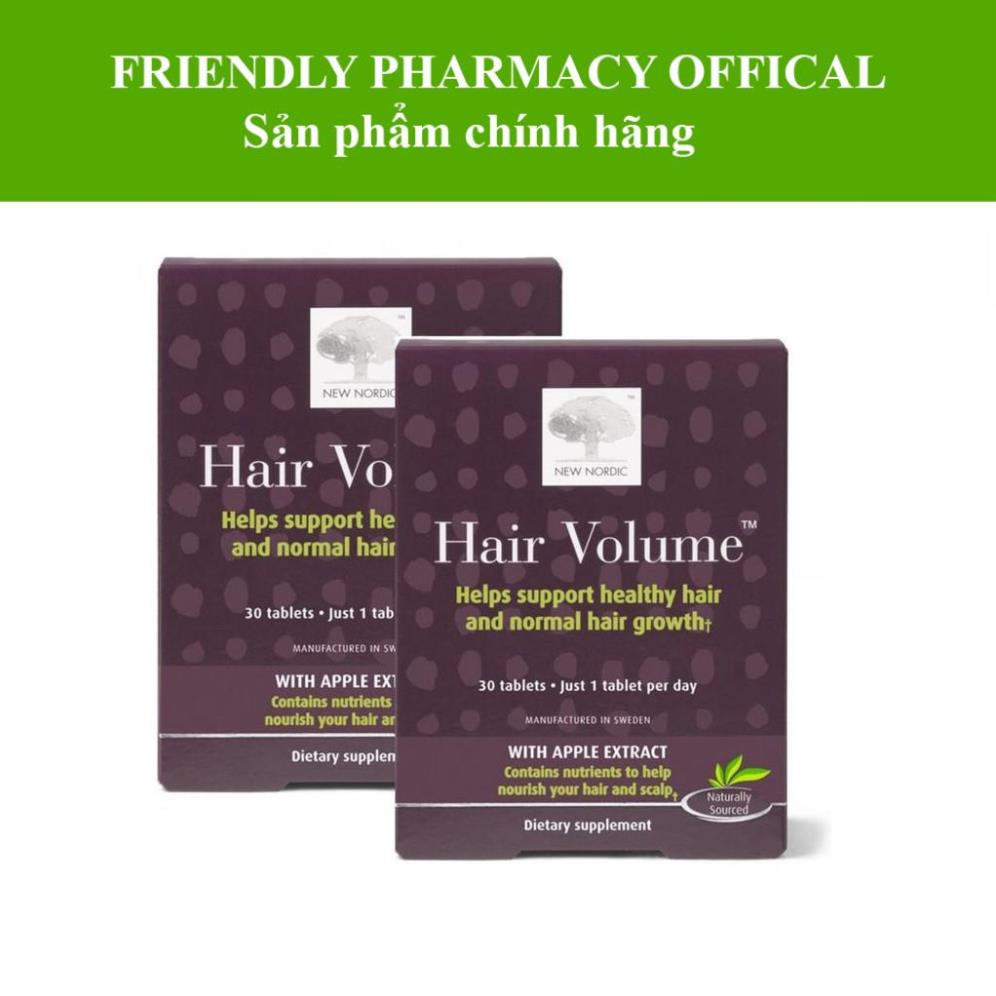 Hair Volume - Viên Uống Dưỡng Tóc giúp tóc dày mượt, chắc khỏe, giảm rụng tóc (30 viên)
