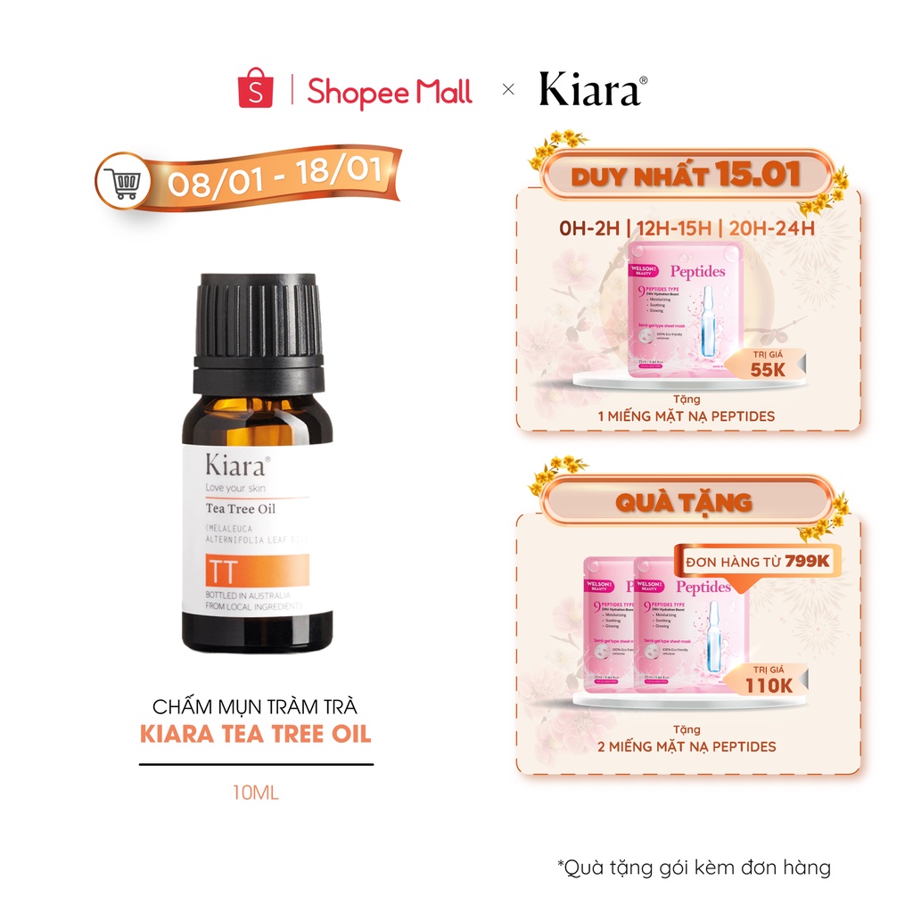 Chấm Mụn Tràm Trà Kiara Tea Tree Oil 10ml