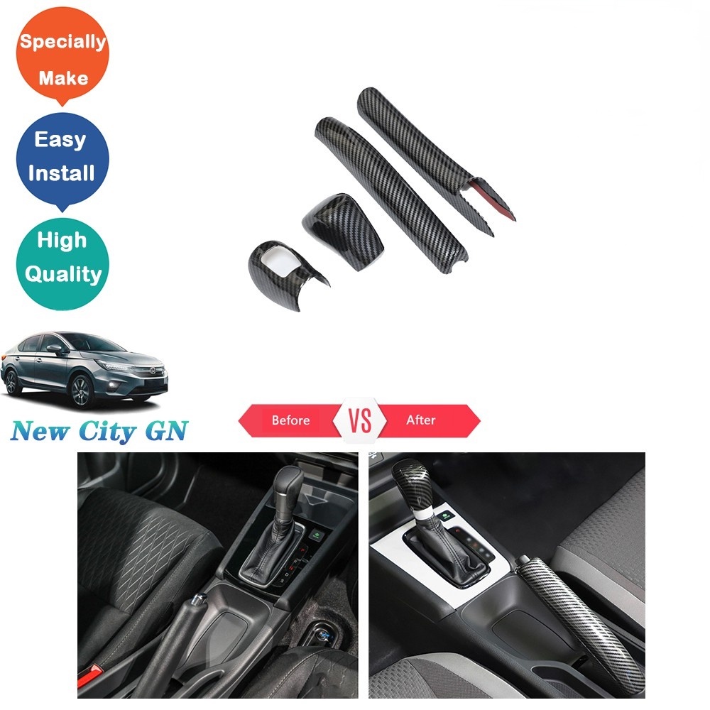 Ốp bọc núm tay cầm và phanh cho xe hơi Huiyisunny New Honda City 2020 GN