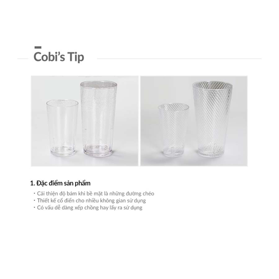 Ly Uống Nước Sinh Tố - Nhựa Acrylic Cao Cấp ( 265ml - 605ml ) - Cobi Home