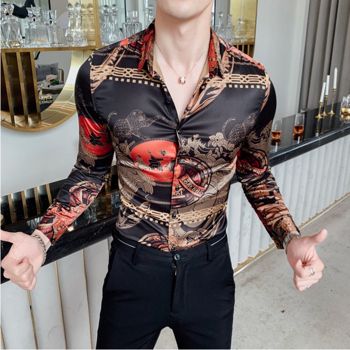(TRỢ GIÁ)Thời Trang Nam Thanh Lịch In 5D Cao Cấp - Áo sơ mi Vải lụa cao cấp SM000012 | BigBuy360 - bigbuy360.vn