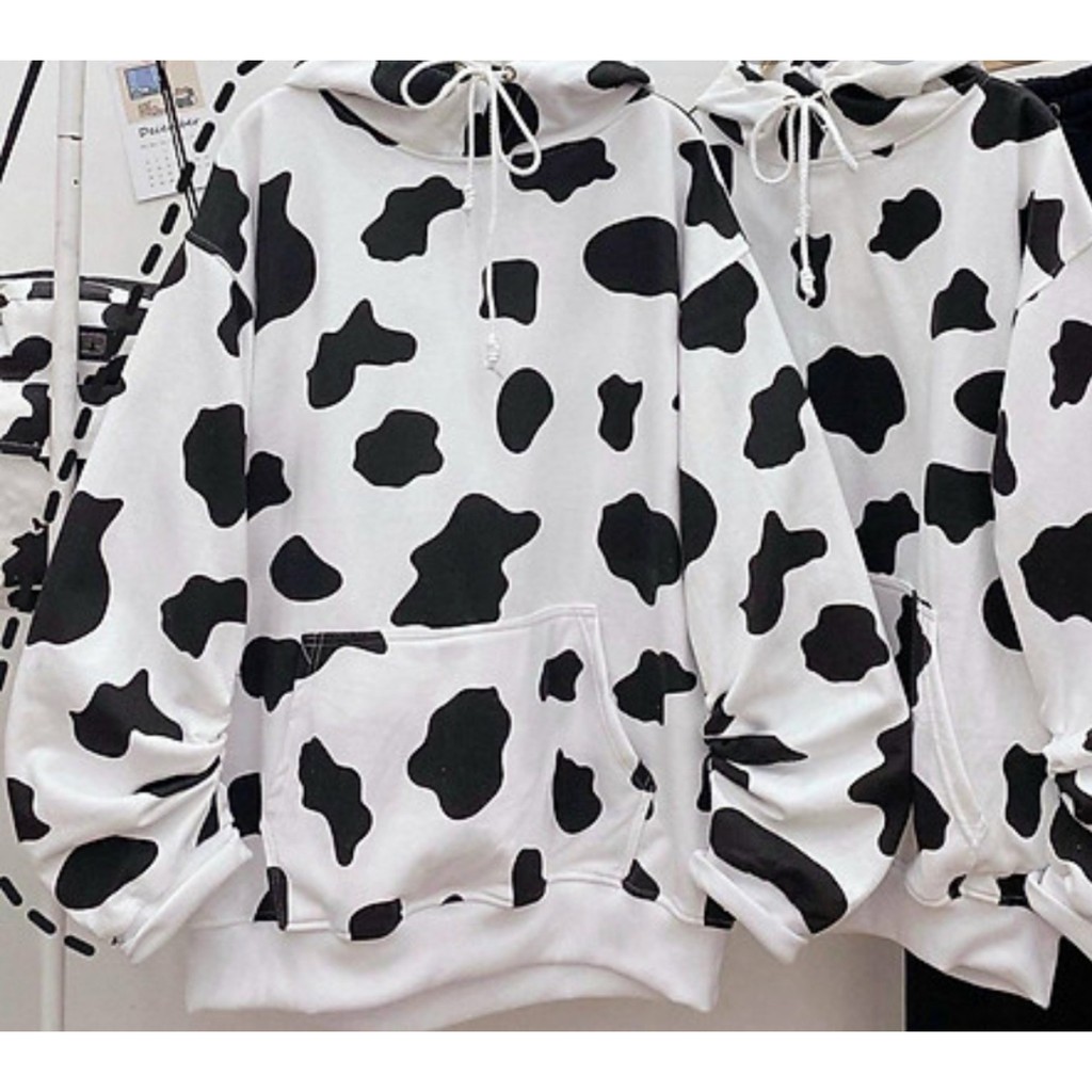 Áo Khoác Hoodie Con Bò Sữa Dễ Thương 💝 Video Thật💝 Áo Khoác Nỉ Ngoại 2 Lớp | BigBuy360 - bigbuy360.vn