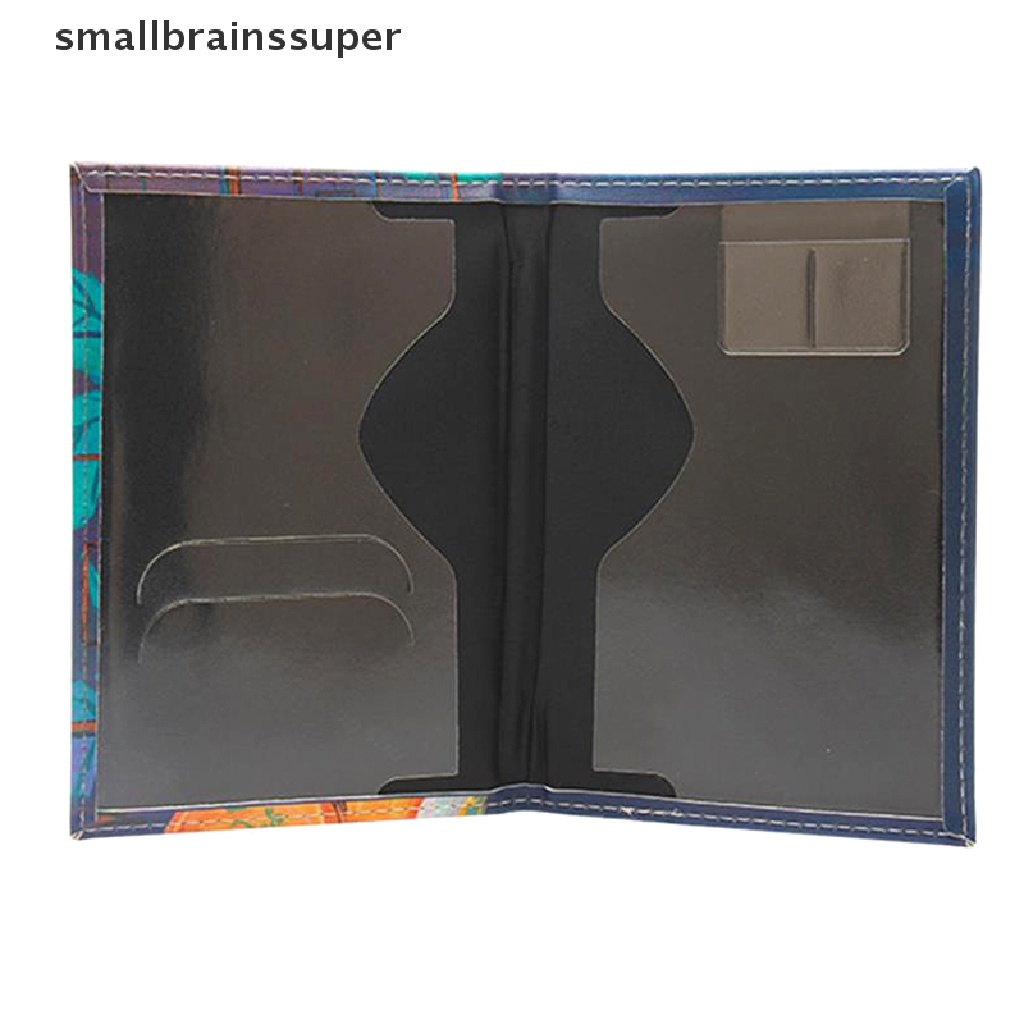 Smallbrainssuper Cartoon Animal Cat Travel Passport Cover Women Men Credit Card Holder Sleeve SBS