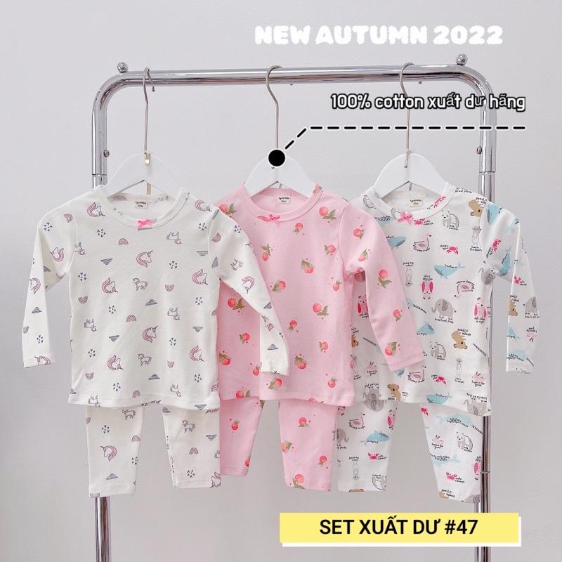 SET 3 BỘ COTTON XUẤT DƯ BÉ GÁI SIÊU XINH