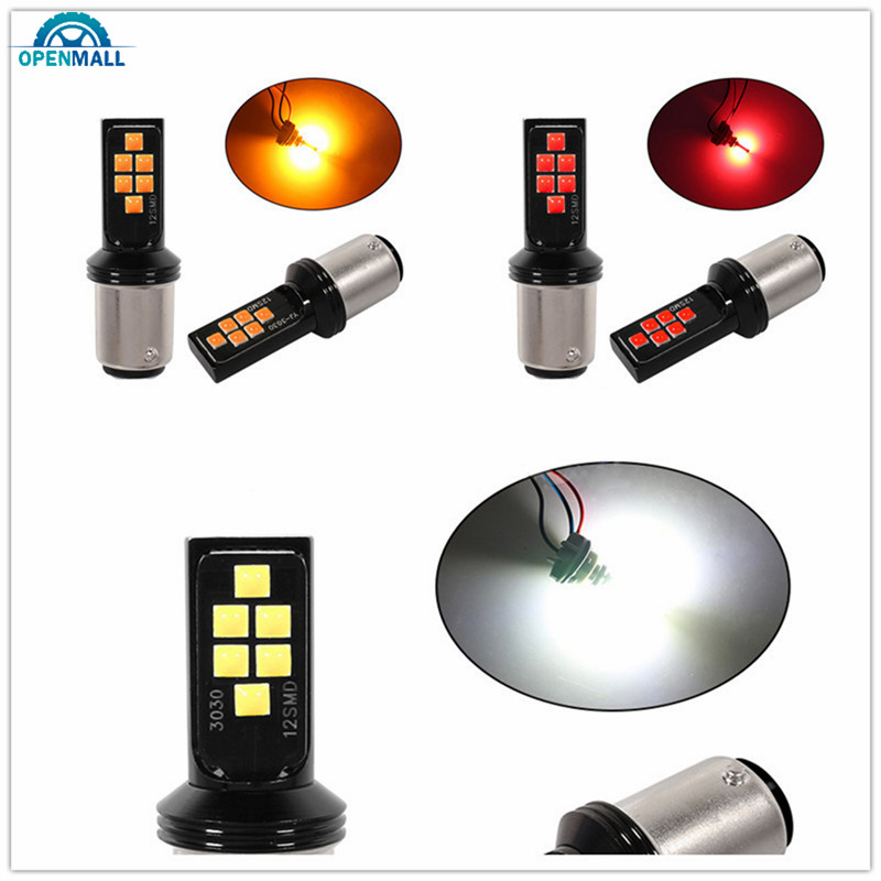 Đèn Led Tín Hiệu Dm T20 1156 1157 12 Led Ba15S 7440 7443 Cho Xe Mô Tô