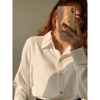 Áo sơ mi nữ lụa mềm cổ đức Lucci Harriet