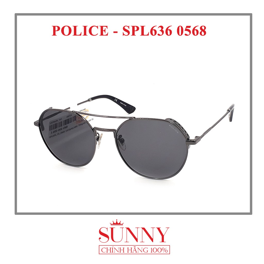 Kính mát thời trang chính hãng Police SPL636 - SPL636N, sp bảo hành toàn quốc, thiết kế dễ đeo bảo vệ mắt