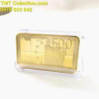 Medal Hình 500 Euro; mô phỏng theo tờ 500 Euro với kích thước nhỏ xinh, mỗi chi tiết đều được khắc rõ nét- SP005273