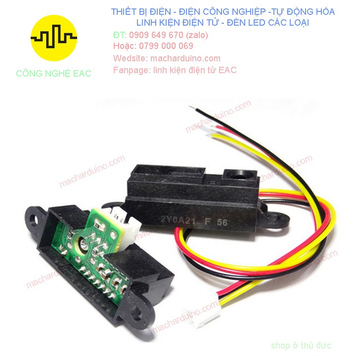 Cảm Biến Khoảng Cách hồng ngoại 10 ~ 80cm Sharp GP2D12 2Y0A21 GP2Y0A21YK0F [MS-62]