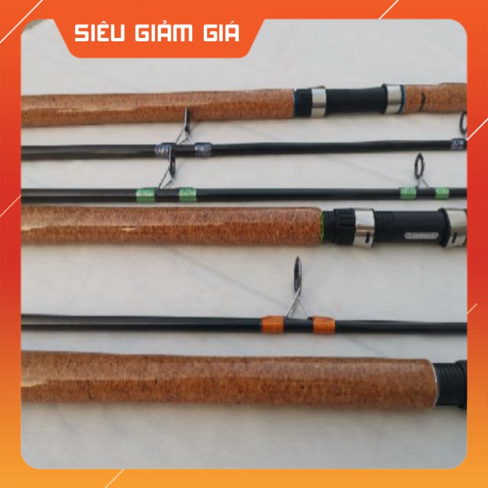 R Cần Câu Ashino Black Max 2m1 Carbon Xoắn Toàn Thân Cán gỗ