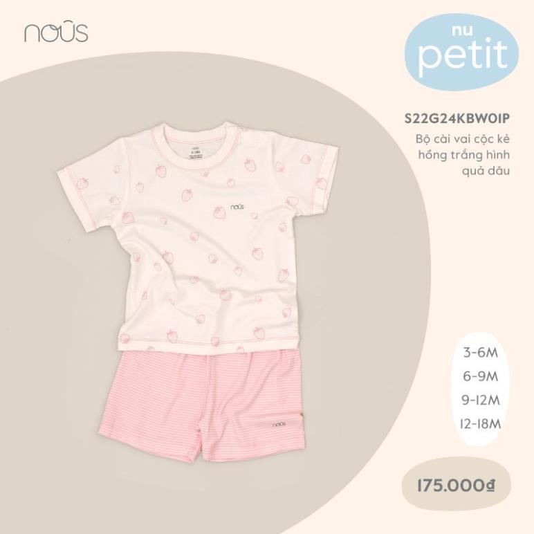Bộ Quần Áo Cộc Cao cấp Nous Bổ Trụ Cộc Họa Tiết Chó Xanh Cho Bé Trai Bé Gái  - Chất Liệu Nu Petit (Size từ 3-18M)