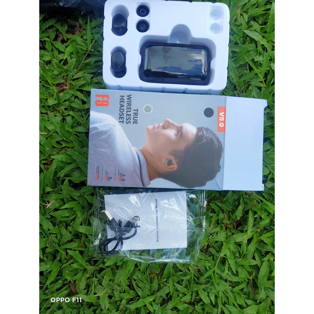 Tai Nghe Bluetooth True Wireless F9 PRO Bluetooth 5.0 | Bản Quốc Tế | Cảm Ứng | Chống Nước