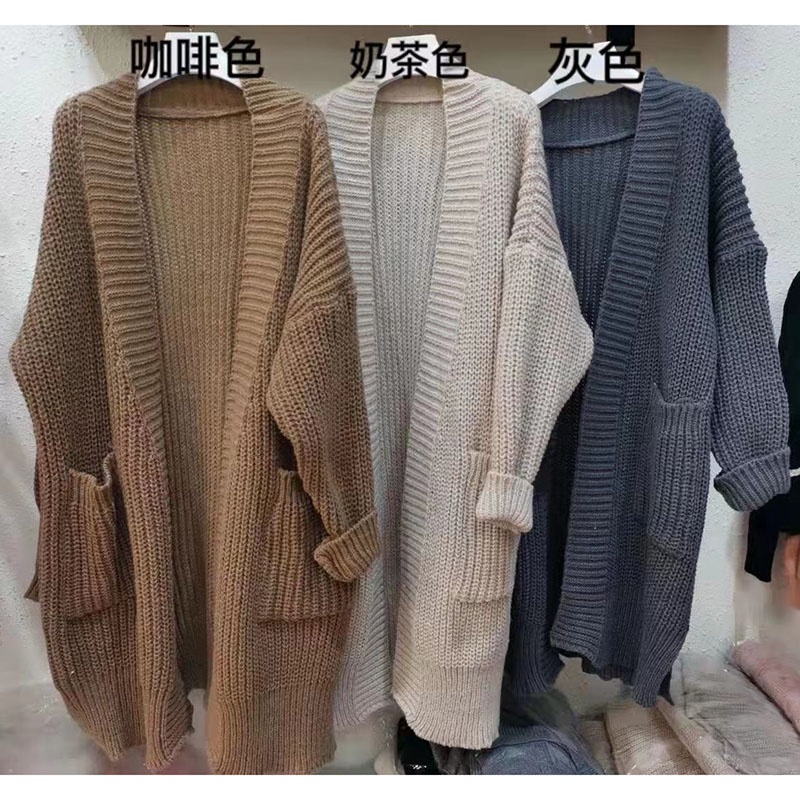 Áo Khoác Cardigan Len Trơn Dáng Dài Hàng Loại 1 M922-Violet