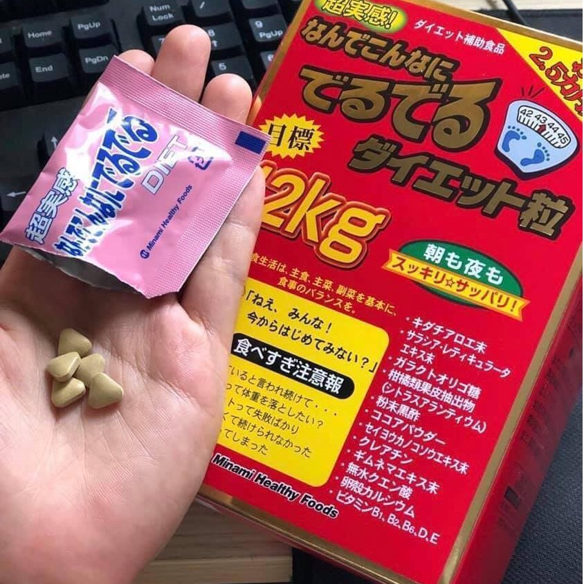 GIẢM CÂN 12KG Viên Uống DERU DERU DIET Nhật Bản 75 Ngày