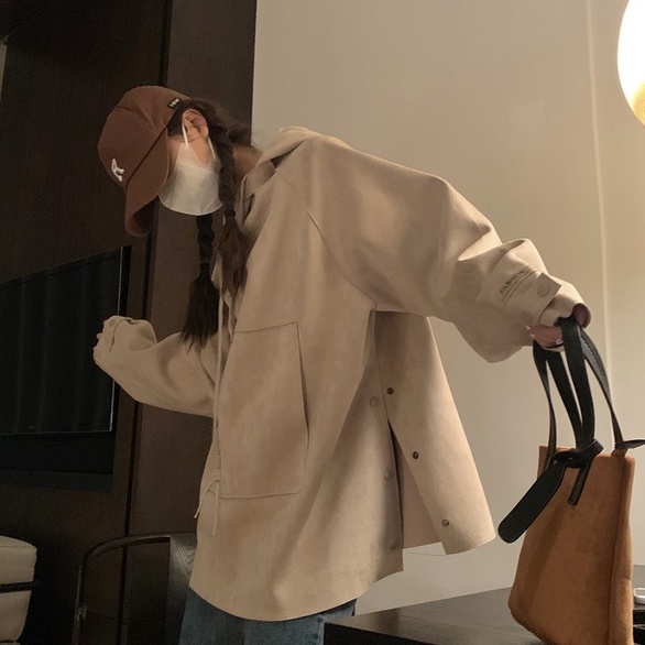 【ZHELIHANGFEI】Áo Hoodie Tay Dài oversize Thời Trang Trẻ Trung