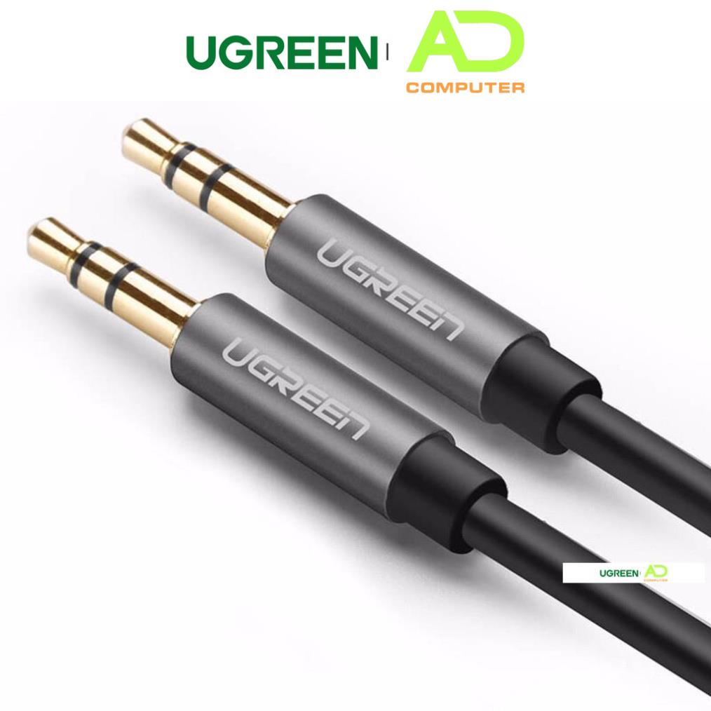 Dây Audio 3.5mm tròn mạ vàng 24K, TPE cao cấp UGREEN AV119 - Hàng phân phối chính hãng - Bảo hành 18 tháng