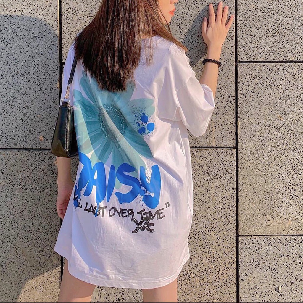 Áo Thun Unisex ❤️FREESHIP❤️ Áo Thun Daisy Đen Trắng ☂️ Nam nữ unisex - Tặng 1 Gương Mini