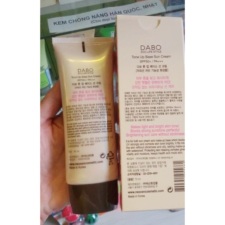 Kem chống nắng trang điểm Dabo Tone Up Base Sun Cream  70ml