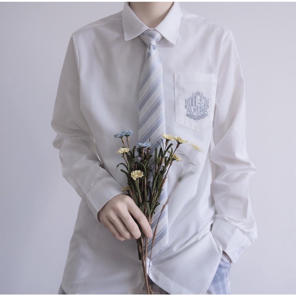 Áo sơ mi -  DK Brand YAN MUXI - Áo màu Trắng dài tay #somi #DK #Seifuku #JK